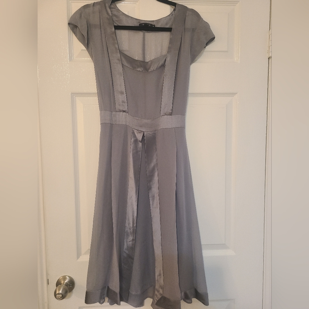 Ted Baker Gray Silk Dress